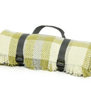 National Botanic Garden of Wales Picnic Blanket : Green & Silver